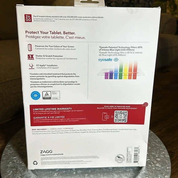 NWT ZAGG Invisible Shield Glass Elite Visionguard for iPad (10th Generation) - Picture 6 of 11